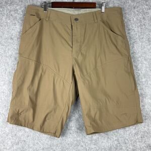 Kuhl Renegade Shorts Mens 38 Tan Brown Nylon Stretch Pockets Hiking Outdoor 5121